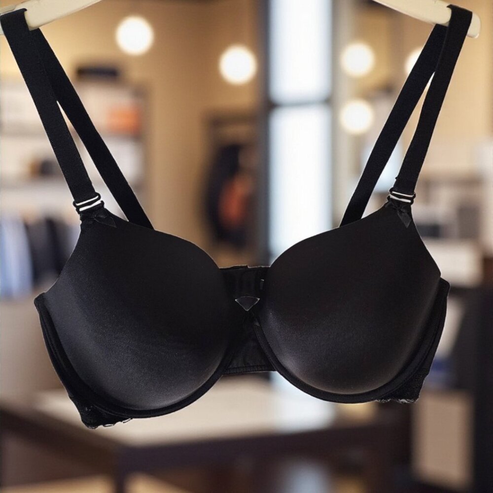Paramour Black Lace Trim Underwire Bra – Size 38DDD Gorgeous Everyday Lift